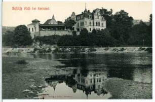 Schloss Aich, im Vordergrund die Eger