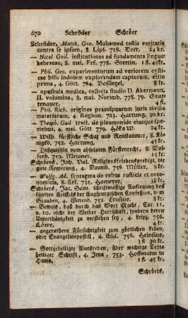 670-713, Schröer - Scultetus