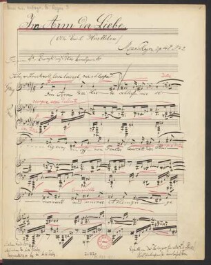 Im Arm der Liebe schliefen wir selig ein. Arr; V, pf; B-Dur; RWV op. 48,3; op. 48,3