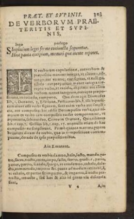 De Verborum Praeteritis Et Supinis.