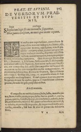 De Verborum Praeteritis Et Supinis.