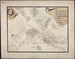 Plan von der Gegend derer Steinkohlengruben bei Zwickau zu Oberhohendorf, Bockwa, Planitz, kolorierte Handzeichnung, 1767