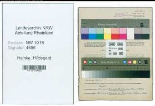 Entnazifizierung Hildegard Heinke , geb. 12.03.1893 ()