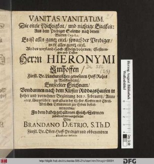 Vanitas Vanitatum