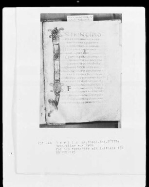 Evangeliar aus Prüm — Initialseite I(n principio), Folio 179recto
