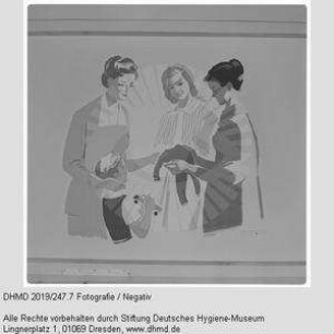 Nationale Hygiene-Ausstellung - Raum 14 - Wandgemälde