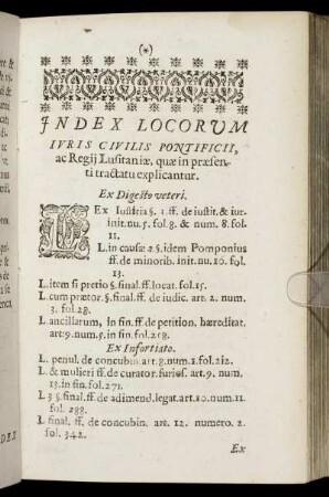 Index Locorum Iuris Civilis Pontificii [...]