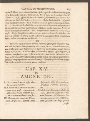 Cap. XIV. De Amore Dei.