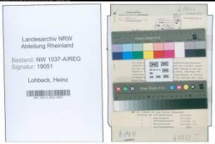 Entnazifizierung Heinz Lohbeck , geb. 30.07.1905 (Reg.Vizepraesident)