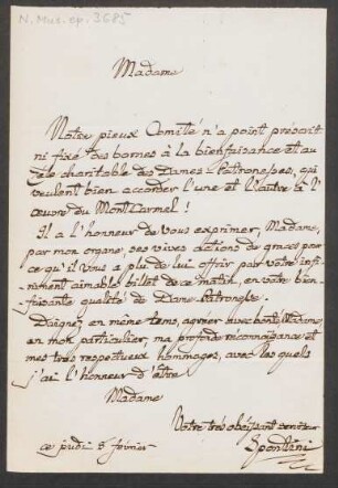 Brief an Unbekannt : o.D.