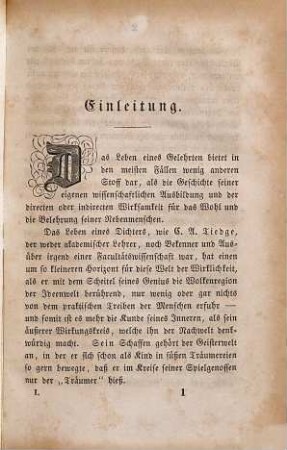 C. A. Tiedge's Leben und poetischer Nachlaß, 1. Tiedge's Jugend und Mannesalter
