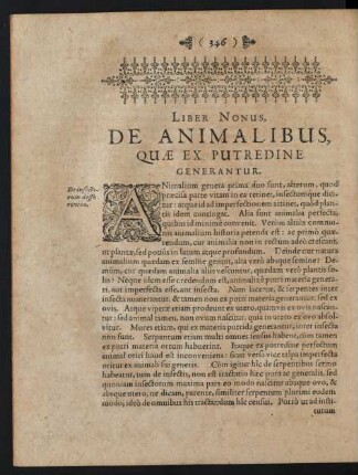 Liber Nonus, De Animalibus Quae Ex Putredine Generantur.