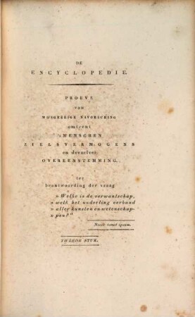 De Socratische School of wijsgeerte voor de negentiende eeuw. 2, De encyclopedie