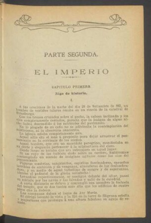 Parte segunda. - El Imperio