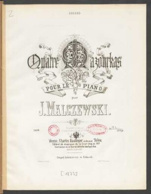 Quatre mazourkas pour le piano