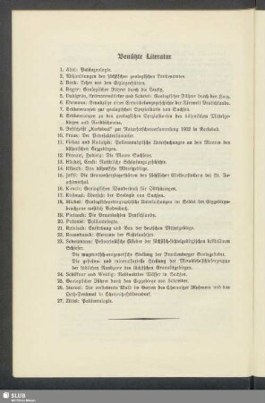 Benützte Literatur