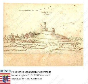 Jagd, Niddaer Sauhatz / Bild 89: Bad Homburg v.d.H., Ansicht von Norden