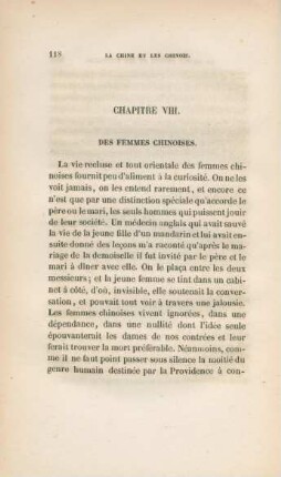Chapitre VIII. Des femmes Chinoises