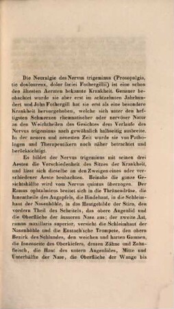 Ueber die Neuralgie des Nervus trigeminus : Inaugural-Dissertation