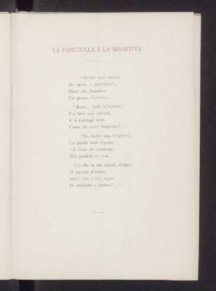 La fanciulla e la sensitiva