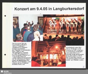 Konzert zu Gunsten der Flutopfer in Südostasien – Sächsischer Bergsteigerchor (Bild 1) : Dirigent: Axel Langmann