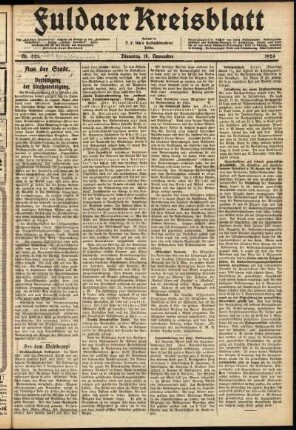 Ausgabe vom Dienstag, den 18. November 1924.