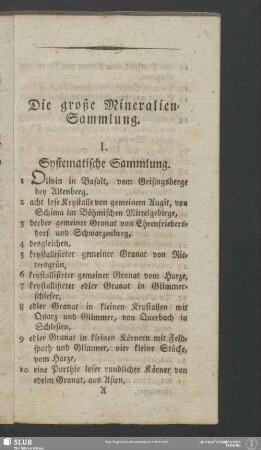 Die große Mineralien-Sammlung