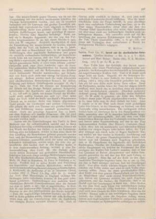 358-363 [Rezension] Tollin, H., Servet und die oberländischen Reformatoren. Quellen-Studien. 1. Bd