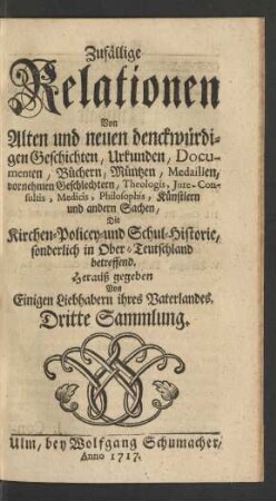 Dritte Sammlung