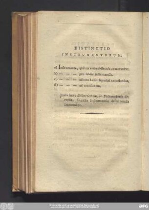 Distinctio Instrumentorum.