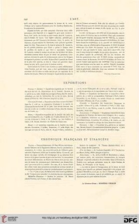 Chronique française et étrangére