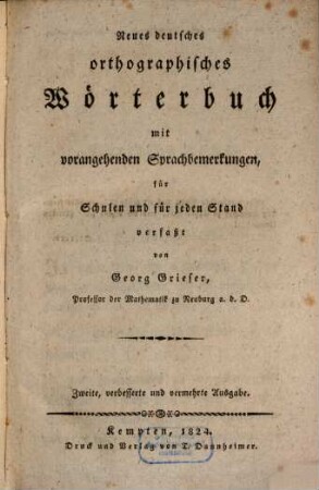 Neues deutsches orthographisches Wörterbuch