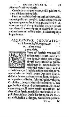 Ordinationes Ioanis Basilij Magni Ducis, Anno mundi 1006 factae