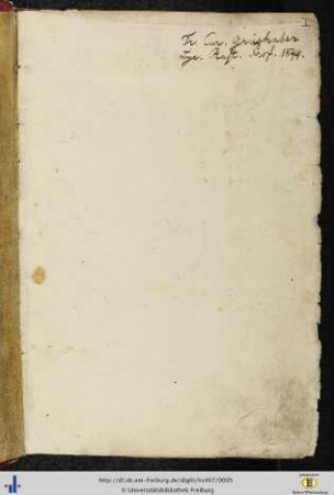 [Ir] Besitzvermerk von F. K. Grieshaber.