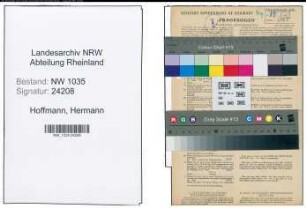 Entnazifizierung Hermann Hoffmann , geb. 07.12.1895 (Schlosser)