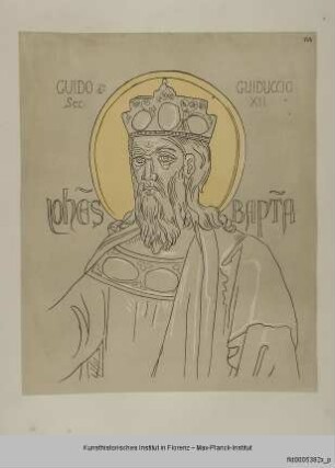 Oberkörper des Heiligen Johannes der Täufer (nach der Johannestafel in der Pinacoteca in Siena)