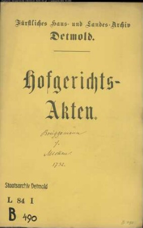 Brüggemann, Otto in Wöbbel gegen Franz Micken auf der Mesch