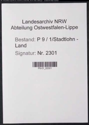 Sterberegister Standesamt Stadtlohn-Land