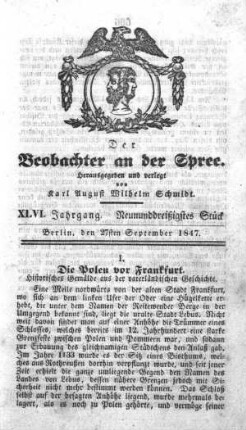 39. Stueck, 27. September 1847
