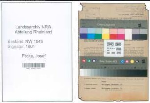 Entnazifizierung Josef Focke , geb. 12.10.1906 (Tierarzt)