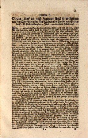Circular-Rescript, So Ihro zu Hugarn und Böheim Königliche Majestät an Dero auswärtige Ministros allergnädigst ergehen lassen : [Wienn den 13. Juni im 1744sten ... Jahre]