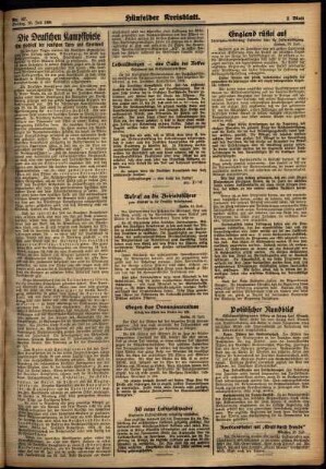 Zweite Ausgabe vom Freitag, den 20. Juli 1934.