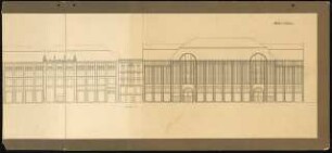 Warenhaus Wertheim, Leipziger Straße, Berlin 4. Bauabschnitt, Wettbewerb: Ansicht Fassade Leipziger Straße 1:100