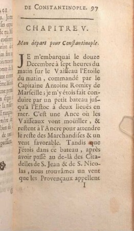Chapitre V. Mon départ pour Constantinople.