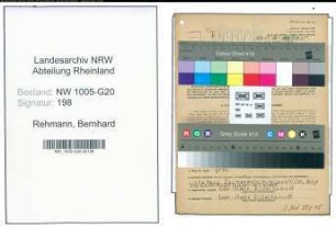Entnazifizierung Bernhard Rehmann , geb. 22.12.1896 (Selbststaendig)