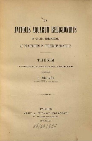 De antiquis aquarum religionibus in Gallia meridionali ac praesertim in Pyrenaeis montibus