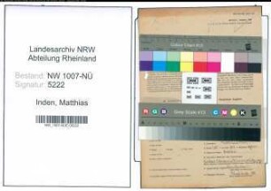 Entnazifizierung Matthias Inden , geb. 18.10.1886 (Friseur)