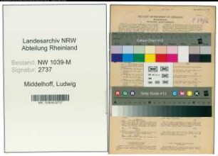 Entnazifizierung Ludwig Middelhoff , geb. 01.03.1898 (Lehrer)