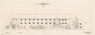 Gsaenger, Gustav; Lenggries (Bayern); Hotelneubau Lamprechtshaus - Ostseite (Ansicht)