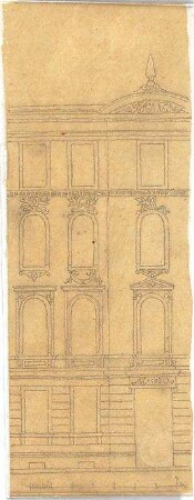 Zocher, Ernst; Architekturstudien - Gebäude (Aufriss)